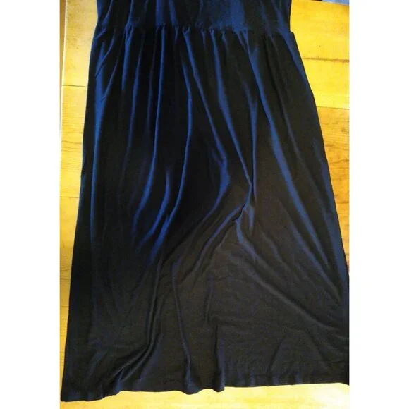 Ava And Viv Women's Plus Size 1X Black Sleeveless Dress Sundress Soft Stretchy - Picture 3 of 8